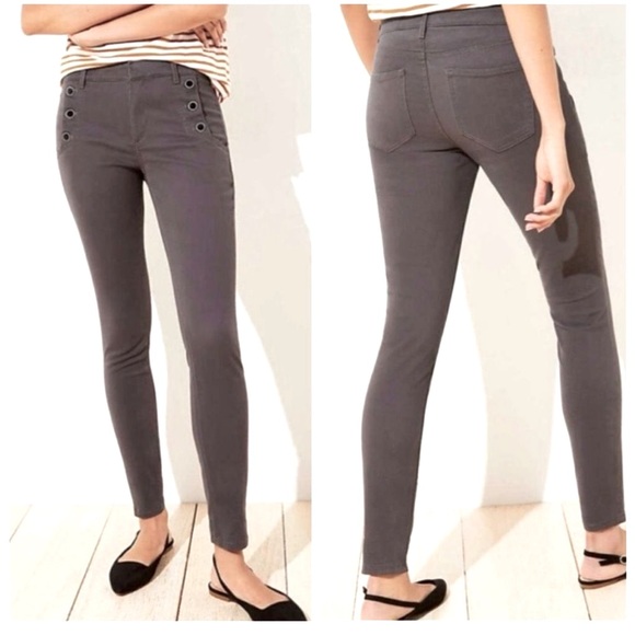 LOFT Sailor Sateen Pants. Size 8P. - Picture 2 of 9